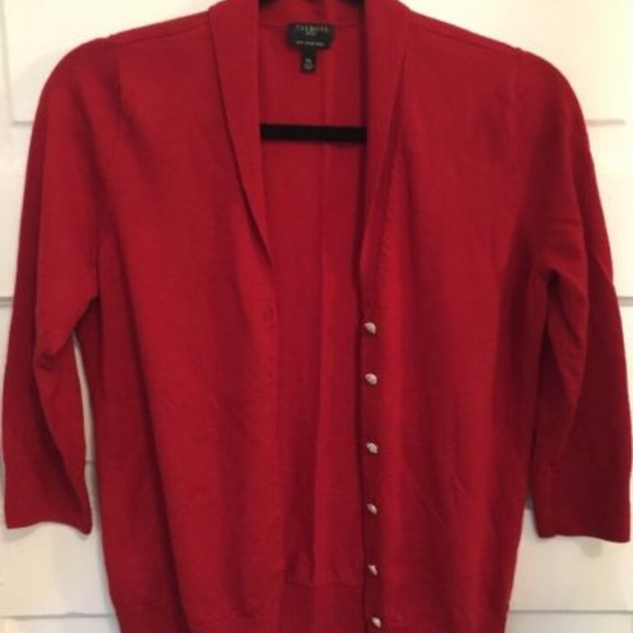 Talbots Cardigan Sweater 100% Merino Wool Petite M - Picture 1 of 5